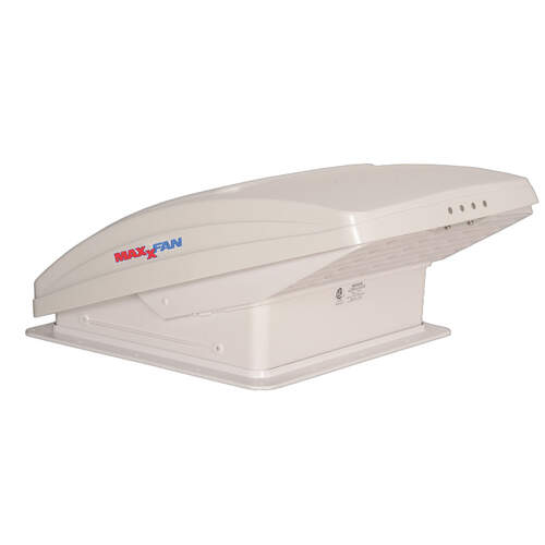 MaxxAir Maxxfan Deluxe Fan/Vent Manual Lift 14" x 14" - White