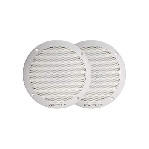Majestic External Speaker Ultra Slim 5" White 2pk